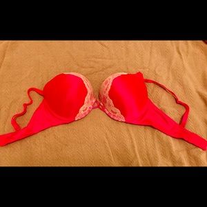 Victoria’s Secret bombshell hot pink/coral bra